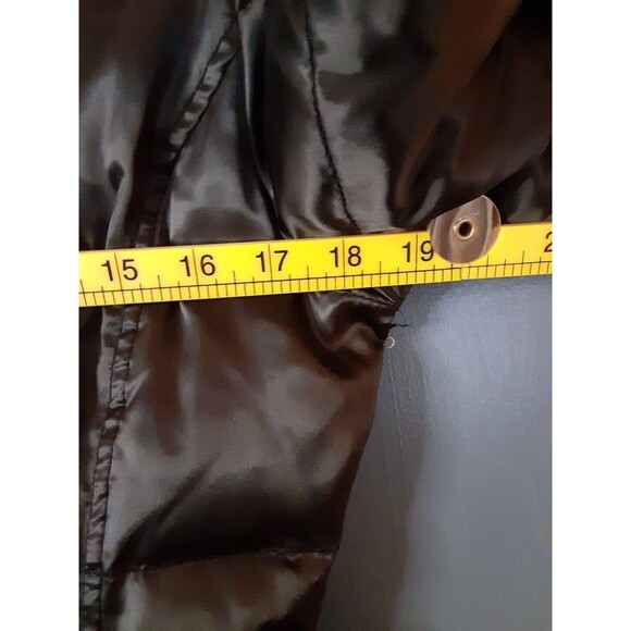 Laundry by Design Feather Down Puffy Coat Women's Medium Black Belted #2785 - Picture 7 of 11
